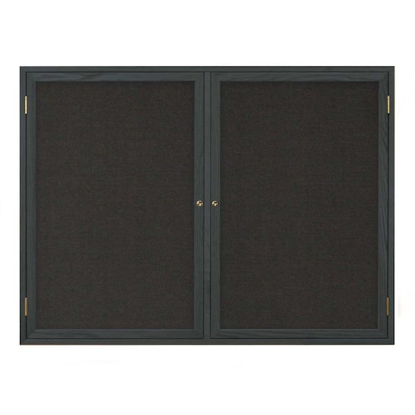 United Visual Products Open Faced Traditional Corkboard, 60x36" UV643A-BRONZE-SURF - main